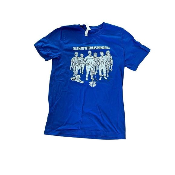 Coleman Veterans Memorial Blue T shirt M - Picture 1 of 5